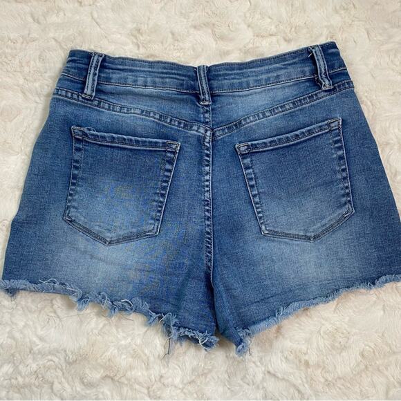 YMI Dream Authentic Denim Shorts Size 7/28 Distressed Y2K Jean Shorts Summer - Picture 6 of 9